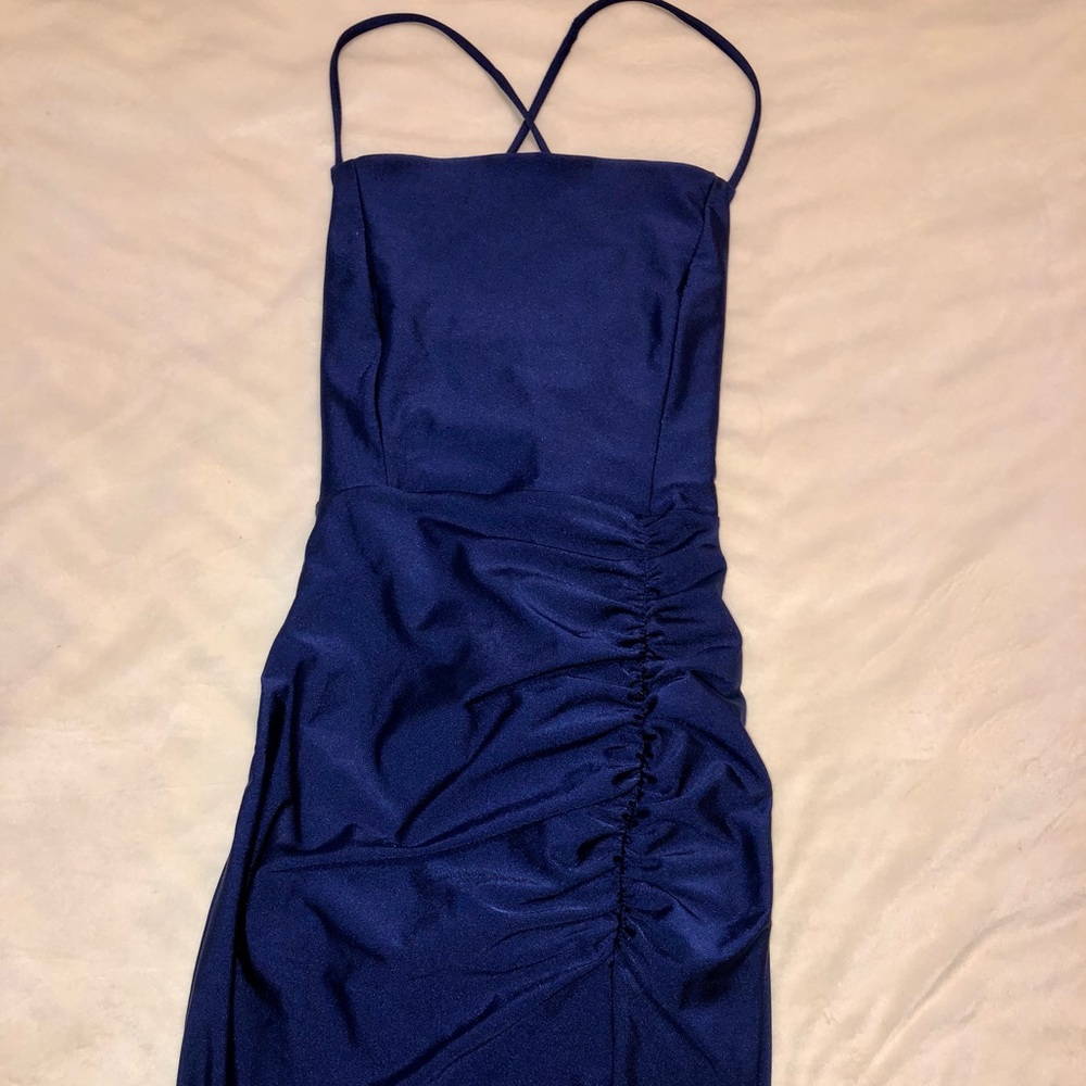 elevated glam ruched lace up mini dress